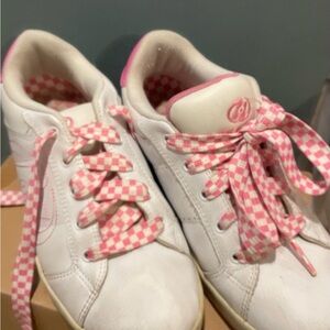 Heelys White and Pink Checkered Sneakers